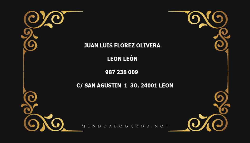 abogado Juan Luis Florez Olivera en la localidad de Leon