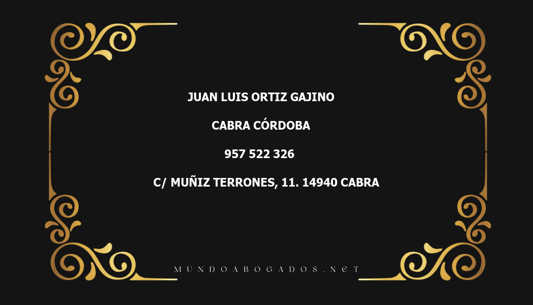 abogado Juan Luis Ortiz Gajino en la localidad de Cabra