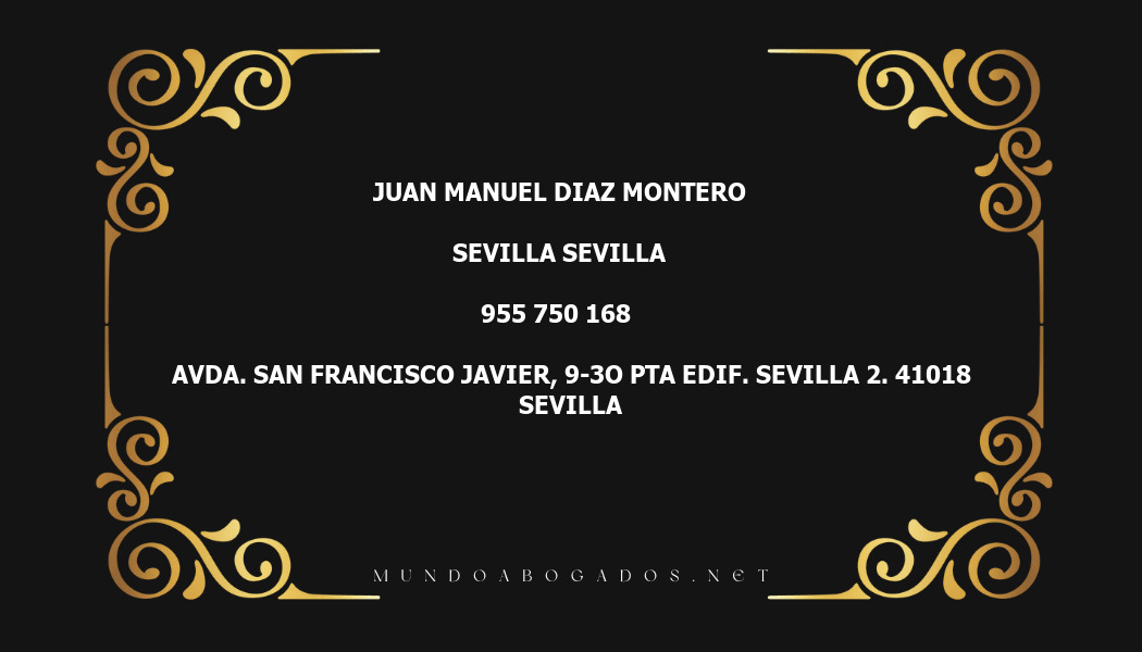 abogado Juan Manuel Diaz Montero en la localidad de Sevilla