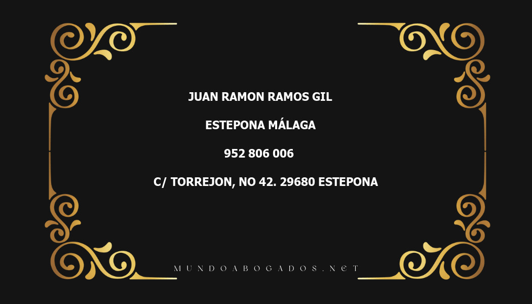 abogado Juan Ramon Ramos Gil en la localidad de Estepona