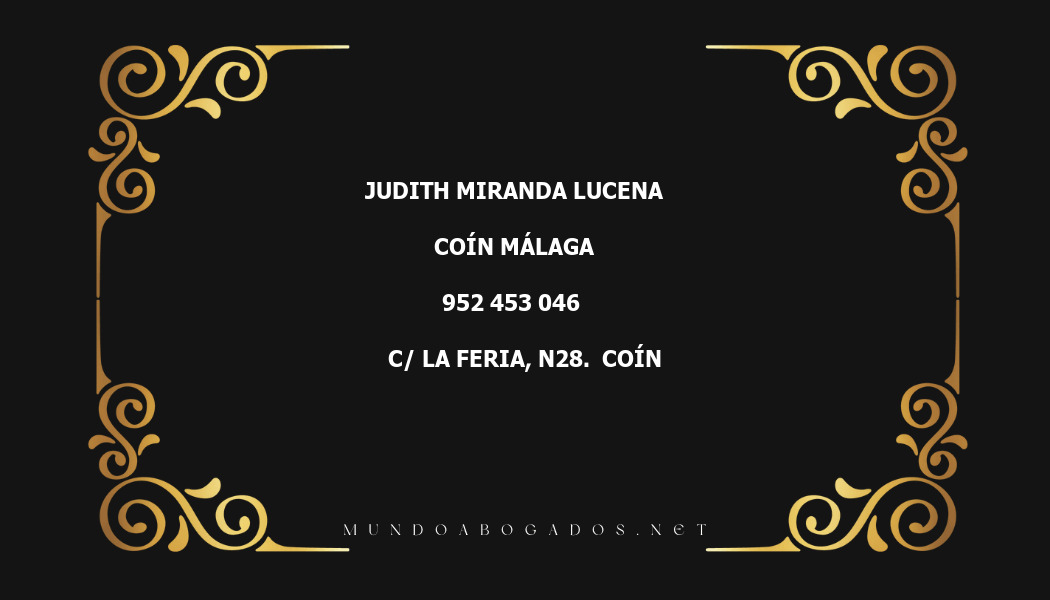 abogado Judith Miranda Lucena en la localidad de Coín