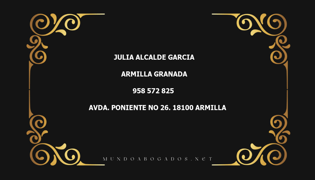 abogado Julia Alcalde Garcia en la localidad de Armilla