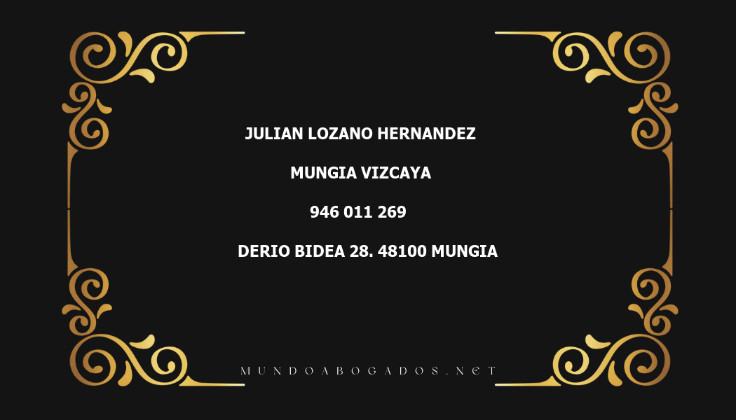 abogado Julian Lozano Hernandez en la localidad de Mungia