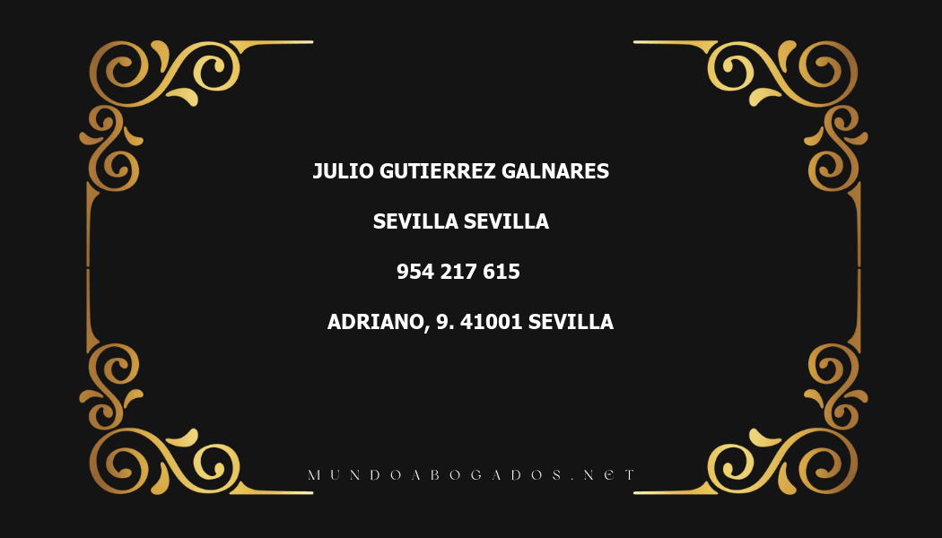 abogado Julio Gutierrez Galnares en la localidad de Sevilla