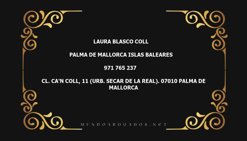 abogado Laura Blasco Coll en la localidad de Palma de Mallorca