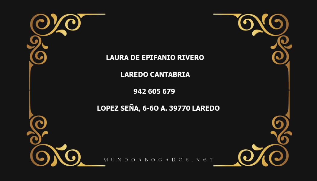 abogado Laura De Epifanio Rivero en la localidad de Laredo