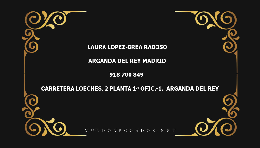 abogado Laura Lopez-Brea Raboso en la localidad de Arganda del Rey