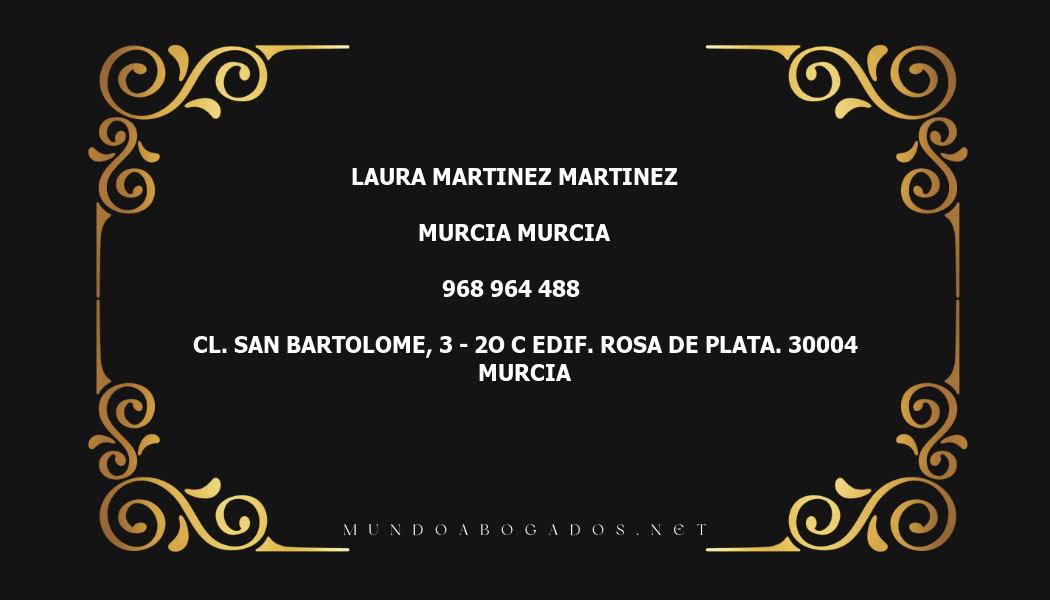 abogado Laura Martinez Martinez en la localidad de Murcia