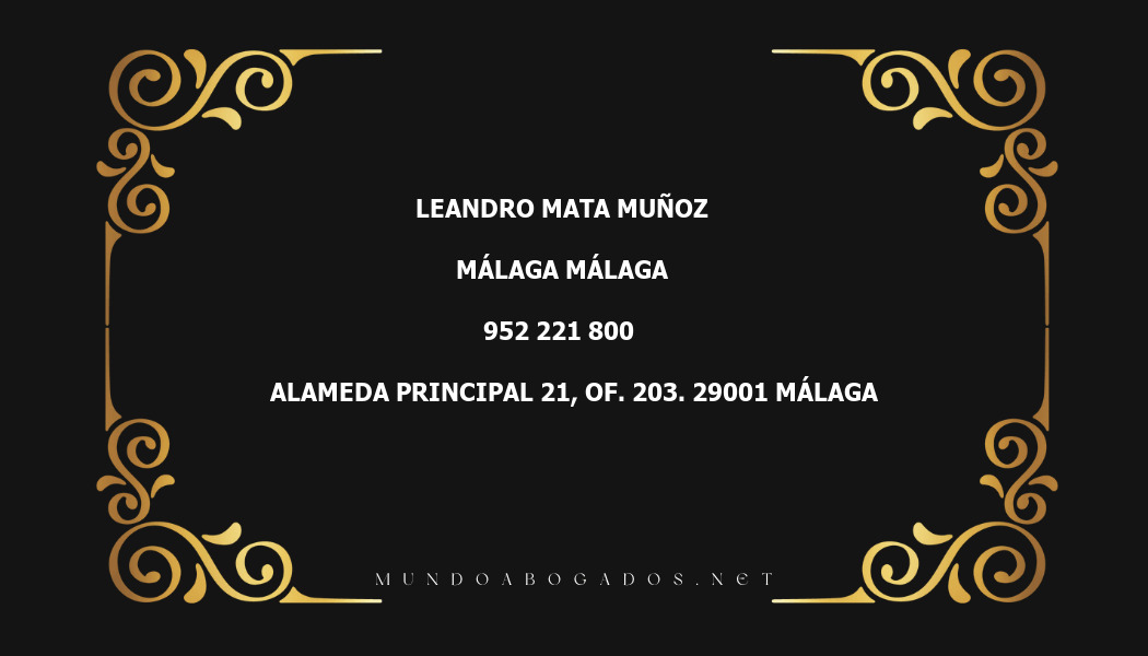 abogado Leandro Mata Muñoz en la localidad de Málaga