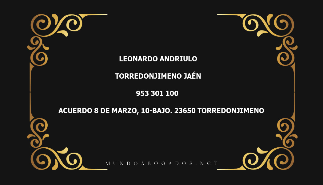 abogado Leonardo Andriulo en la localidad de Torredonjimeno