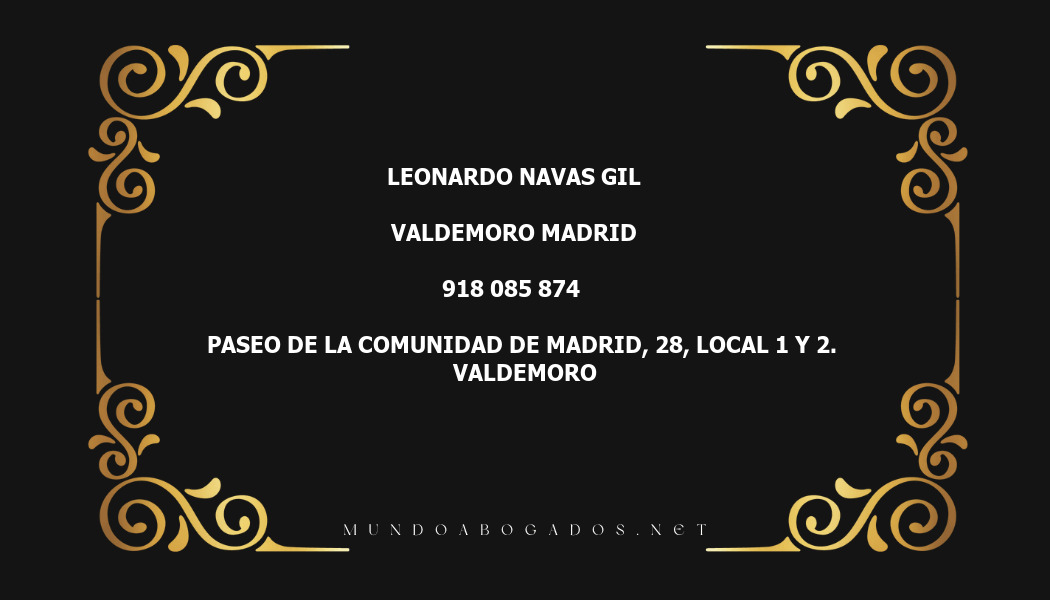 abogado Leonardo Navas Gil en la localidad de Valdemoro