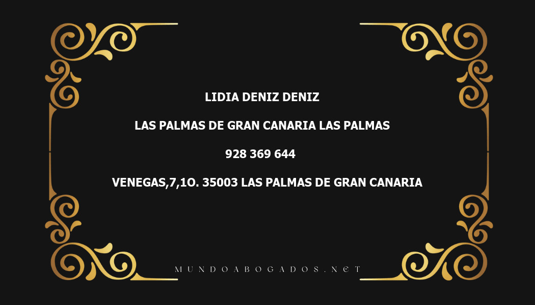 abogado Lidia Deniz Deniz en la localidad de Las Palmas de Gran Canaria