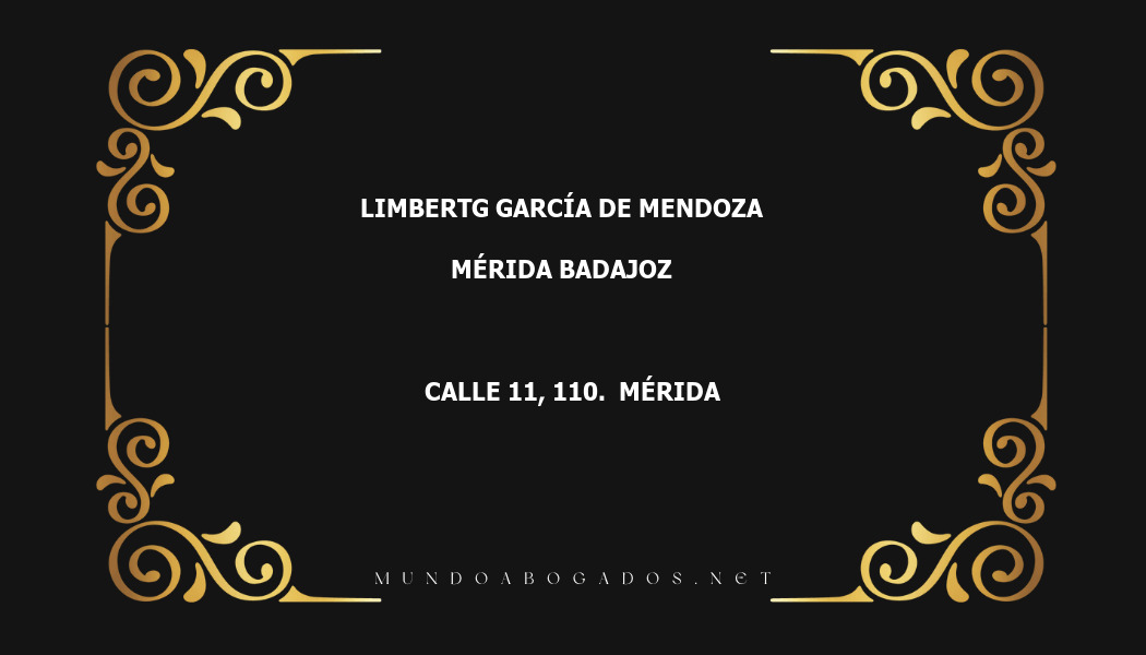 abogado Limbertg García De Mendoza en la localidad de Mérida