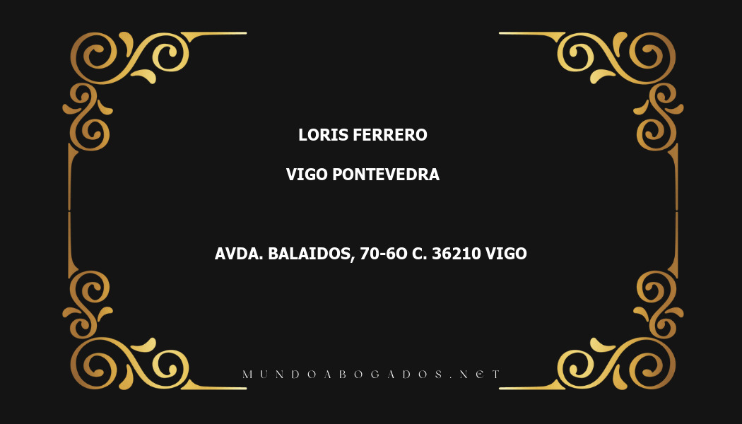 abogado Loris Ferrero en la localidad de Vigo