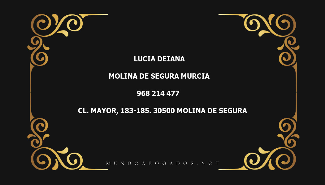 abogado Lucia Deiana en la localidad de Molina de Segura