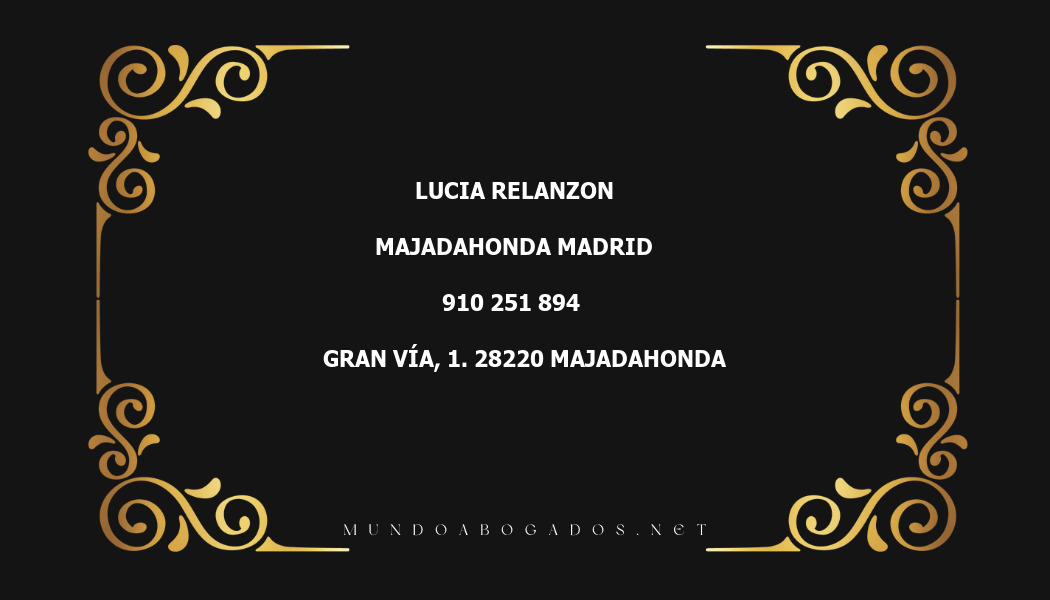 abogado Lucia Relanzon en la localidad de Majadahonda