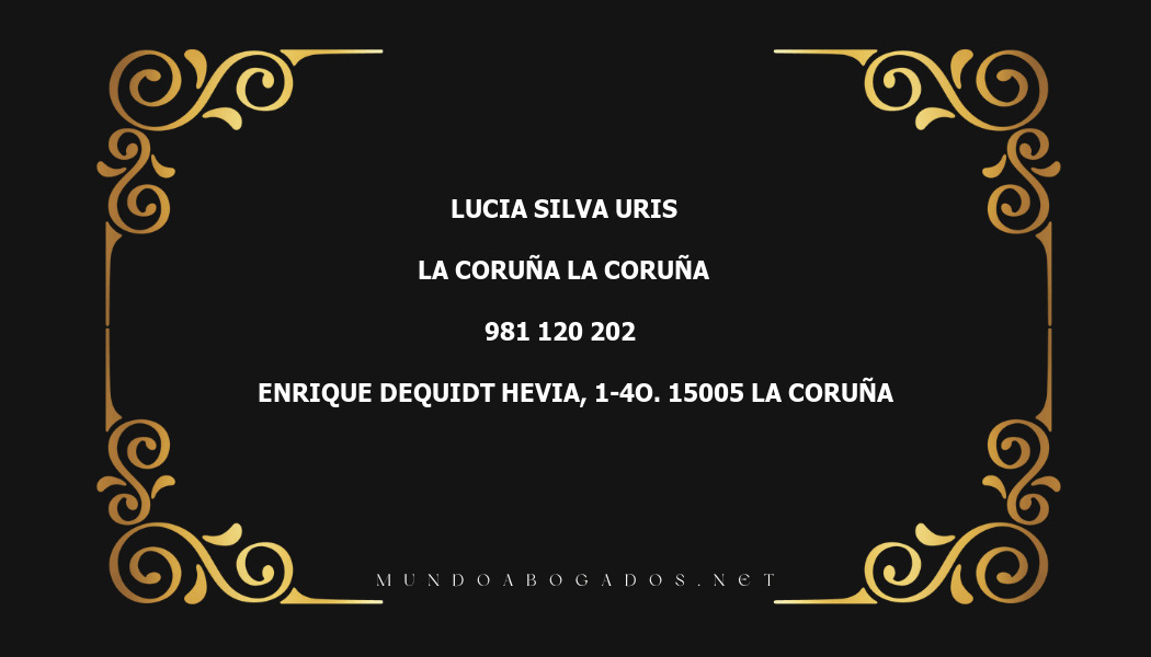 abogado Lucia Silva Uris en la localidad de La Coruña