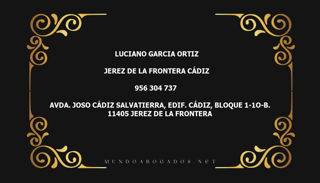 abogado Luciano Garcia Ortiz en la localidad de Jerez de la Frontera