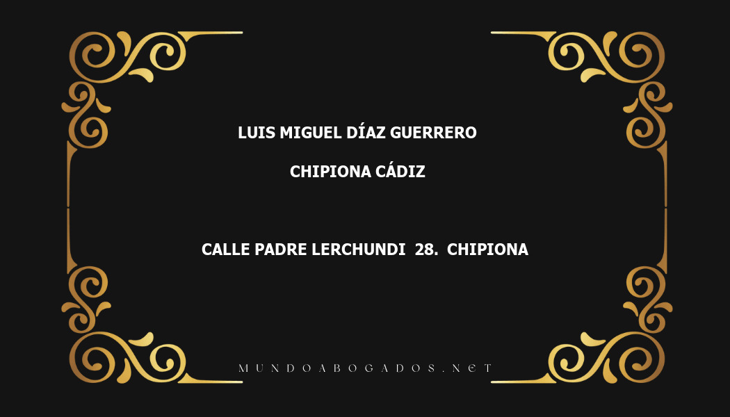 abogado Luis Miguel Díaz Guerrero en la localidad de Chipiona