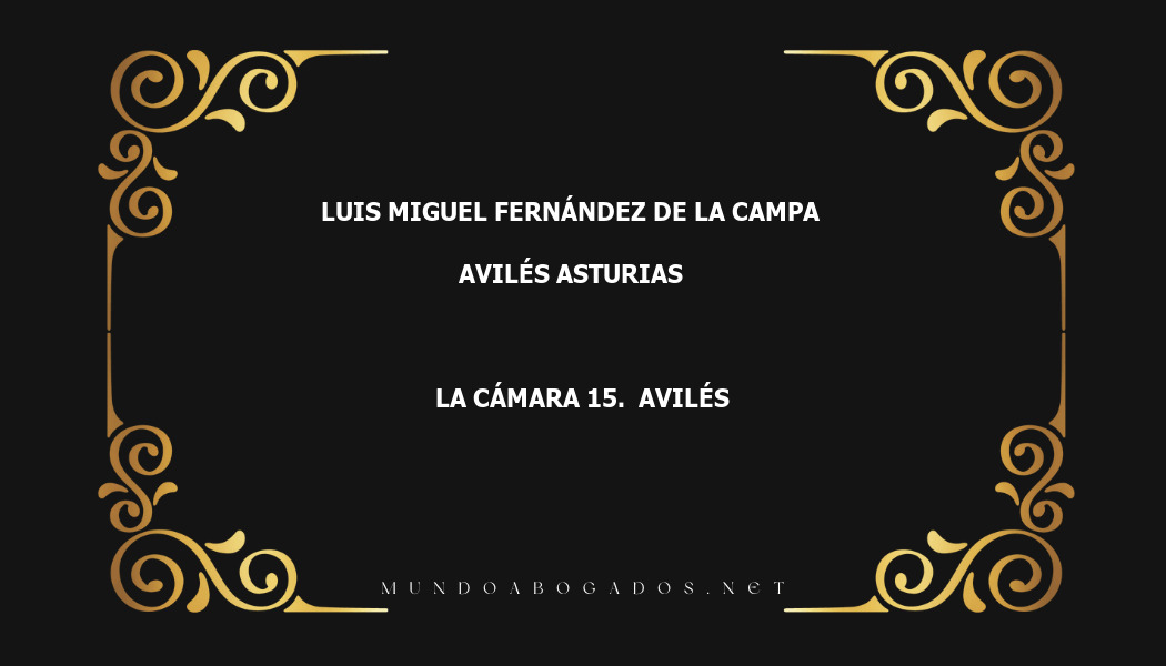 abogado Luis Miguel Fernández De La Campa en la localidad de Avilés