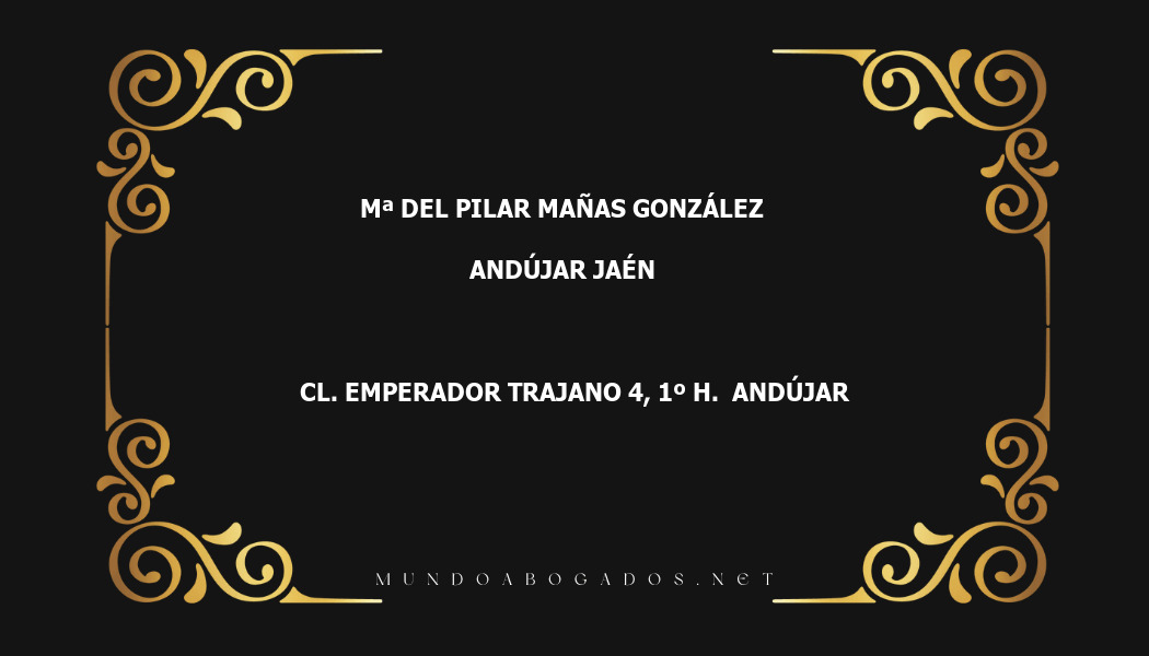 abogado Mª Del Pilar Mañas González en la localidad de Andújar