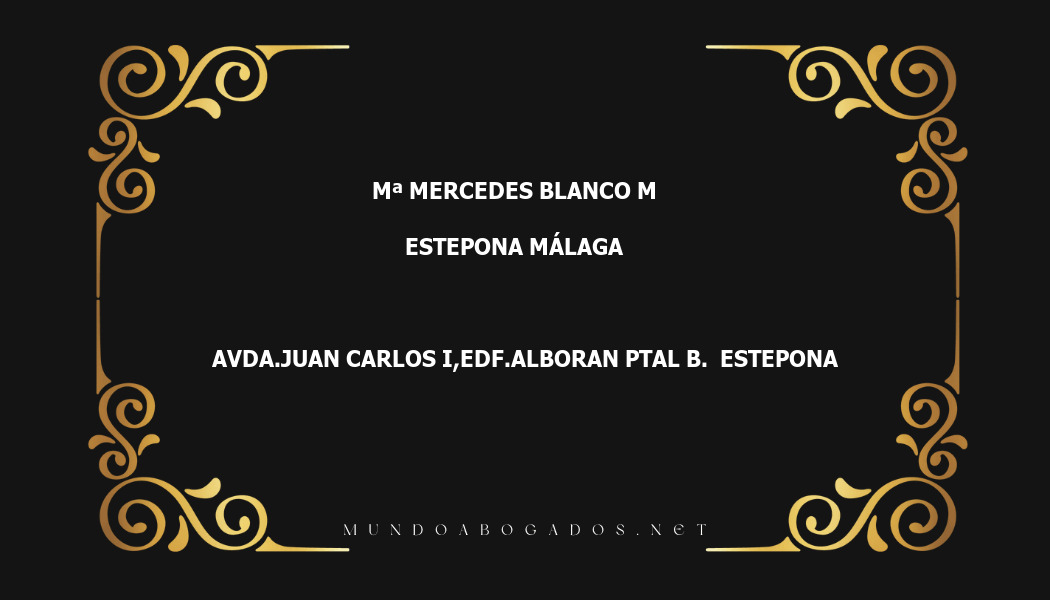 abogado Mª Mercedes Blanco M en la localidad de Estepona