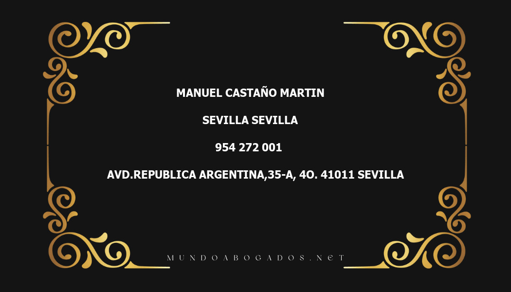 abogado Manuel Castaño Martin en la localidad de Sevilla