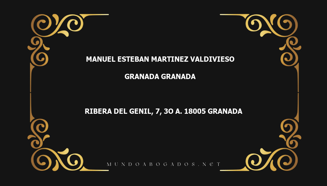 abogado Manuel Esteban Martinez Valdivieso en la localidad de Granada