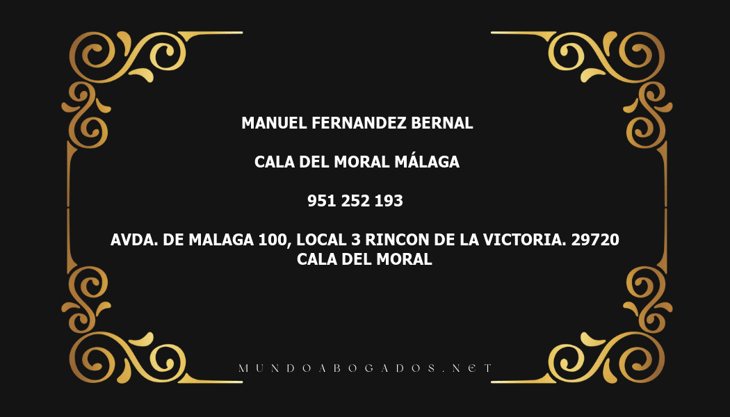 abogado Manuel Fernandez Bernal en la localidad de Cala del Moral