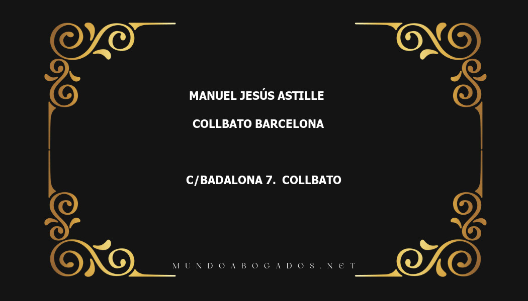 abogado Manuel Jesús Astille en la localidad de Collbato