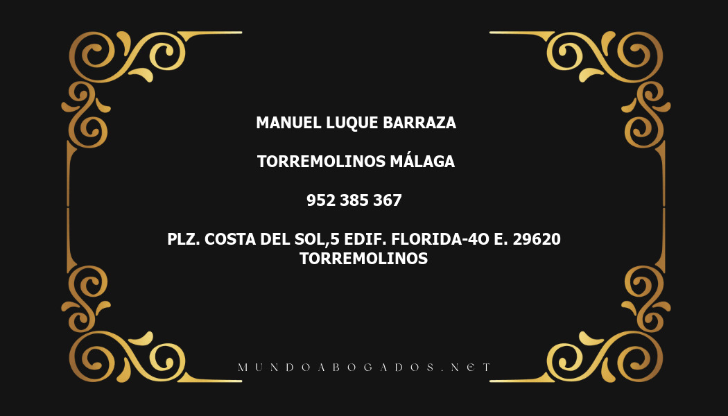 abogado Manuel Luque Barraza en la localidad de Torremolinos