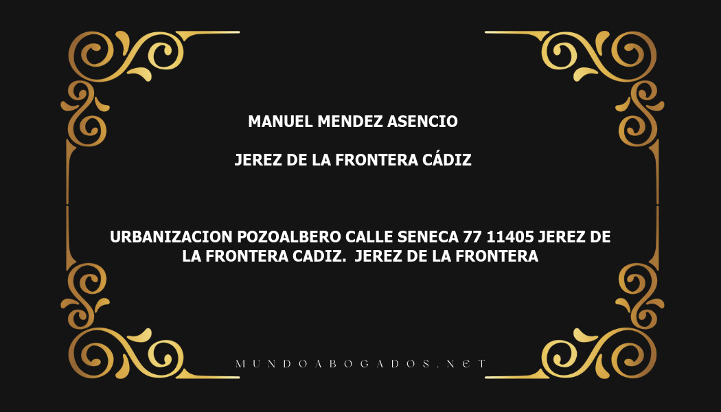 abogado Manuel Mendez Asencio en la localidad de Jerez de la Frontera