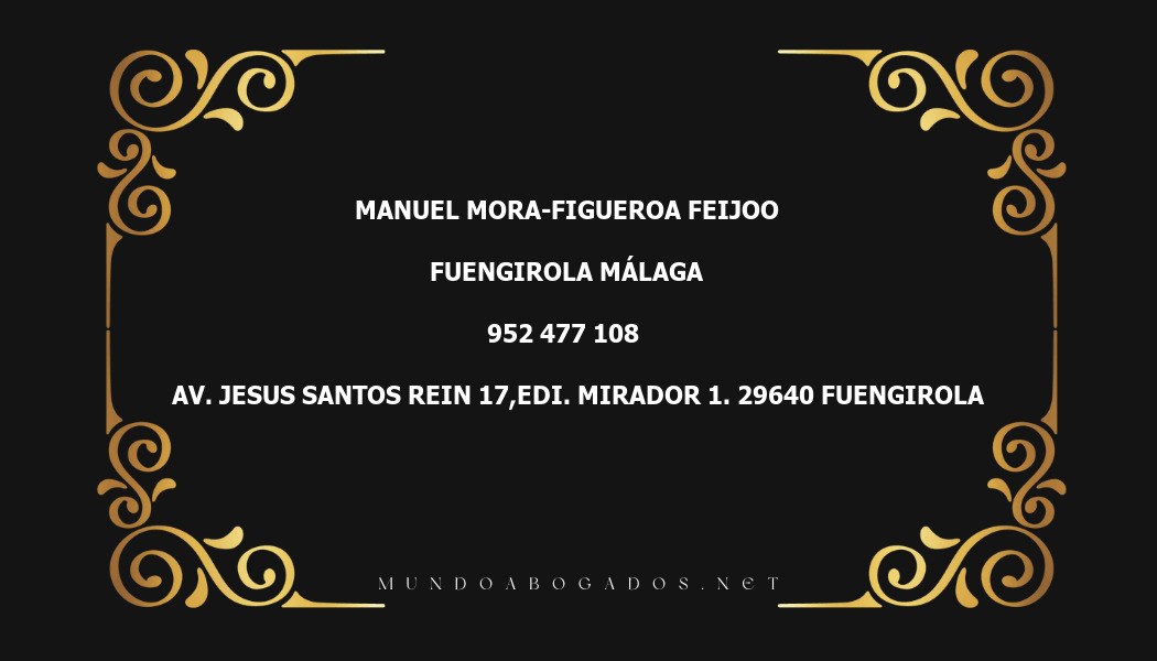 abogado Manuel Mora-Figueroa Feijoo en la localidad de Fuengirola