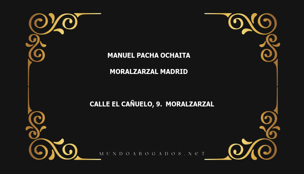 abogado Manuel Pacha Ochaita en la localidad de Moralzarzal