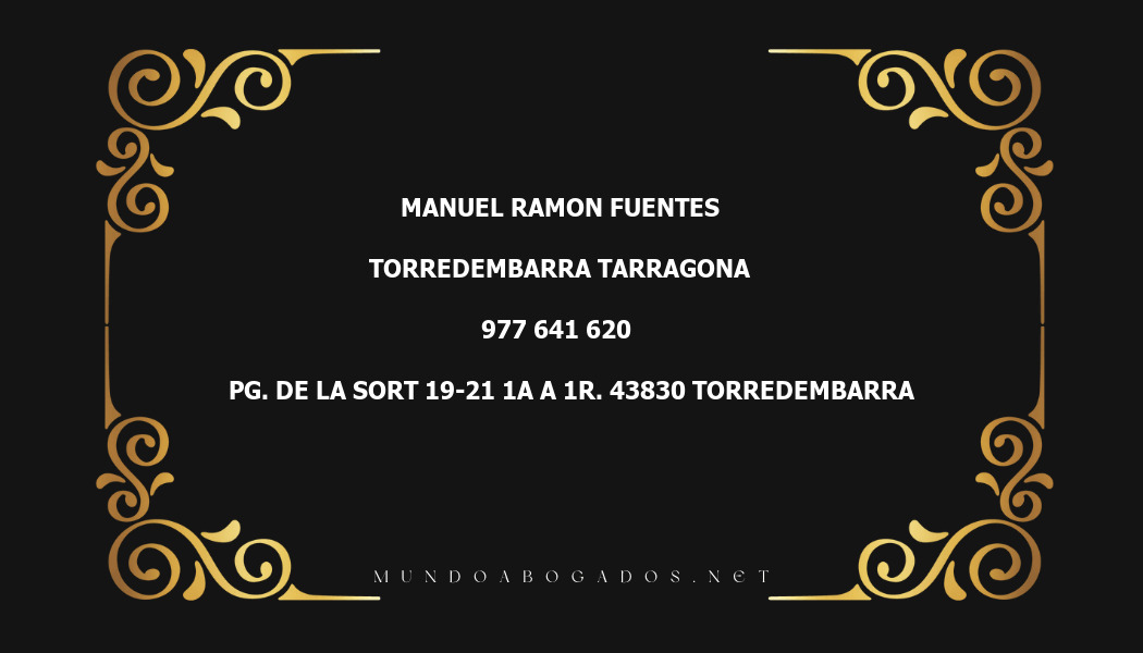 abogado Manuel Ramon Fuentes en la localidad de Torredembarra