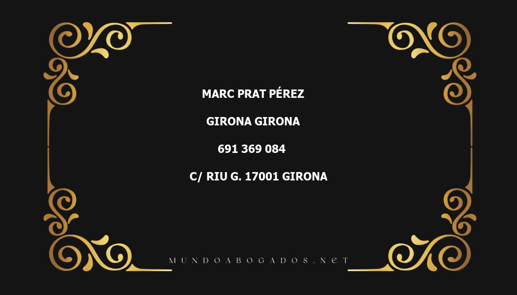 abogado Marc Prat Pérez en la localidad de Girona