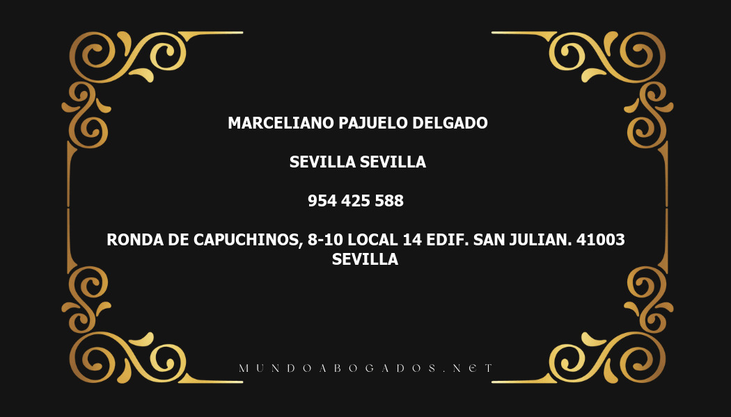 abogado Marceliano Pajuelo Delgado en la localidad de Sevilla