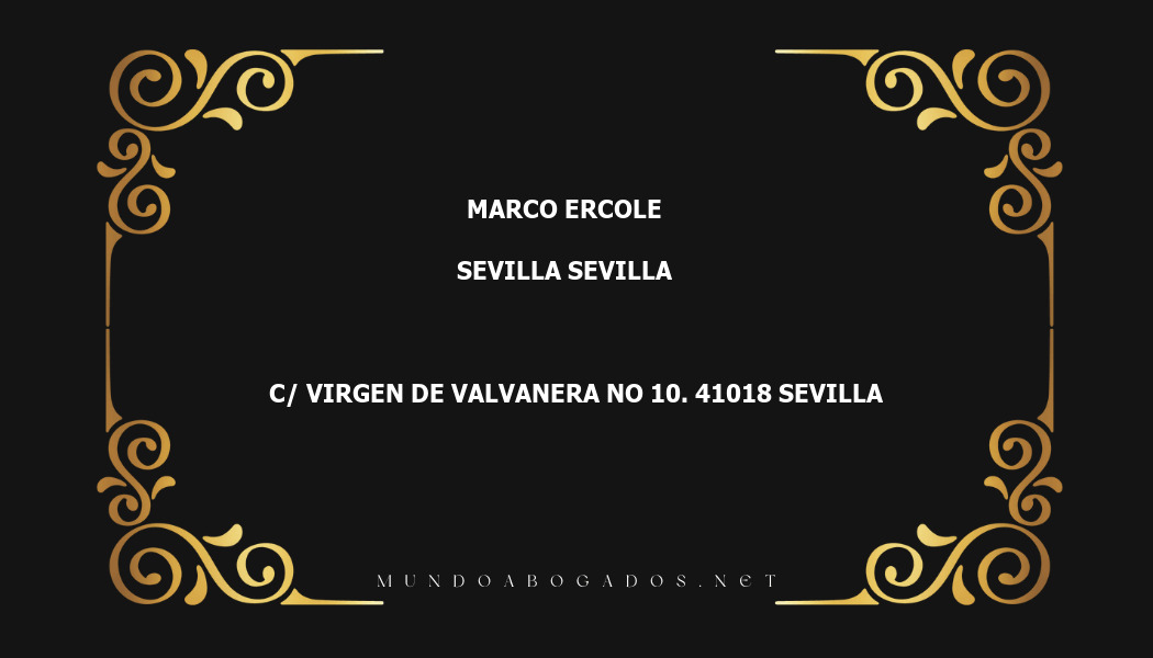 abogado Marco Ercole en la localidad de Sevilla