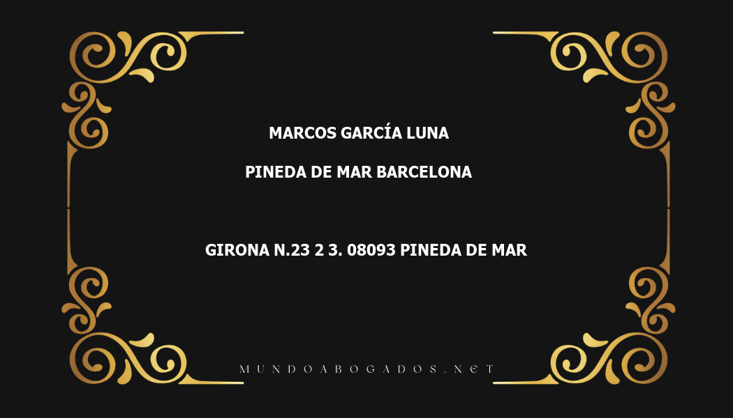 abogado Marcos García Luna en la localidad de Pineda de Mar