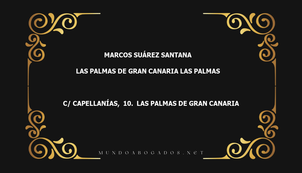 abogado Marcos Suárez Santana en la localidad de Las Palmas de Gran Canaria