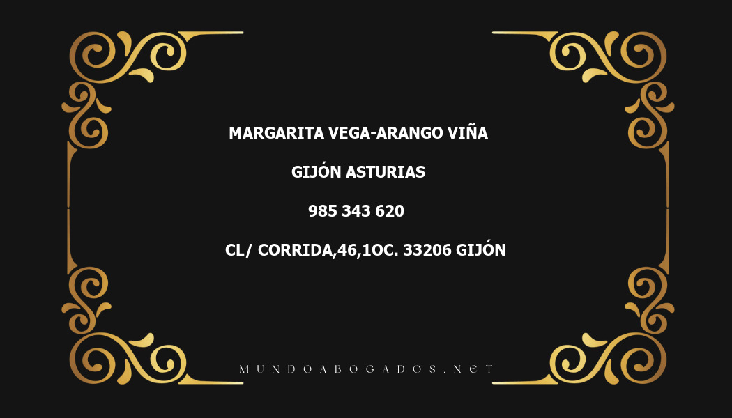 abogado Margarita Vega-Arango Viña en la localidad de Gijón