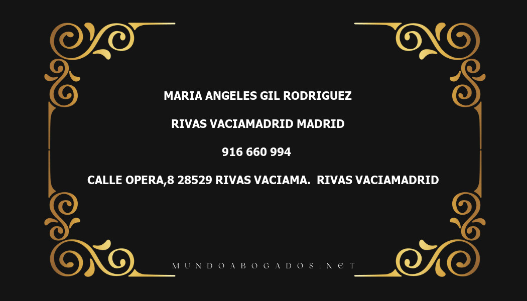 abogado Maria Angeles Gil Rodriguez en la localidad de Rivas Vaciamadrid