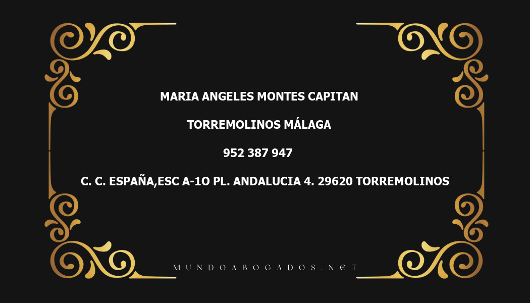 abogado Maria Angeles Montes Capitan en la localidad de Torremolinos