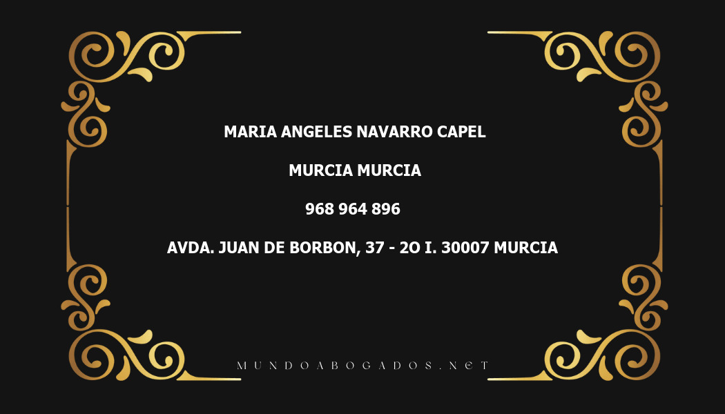 abogado Maria Angeles Navarro Capel en la localidad de Murcia