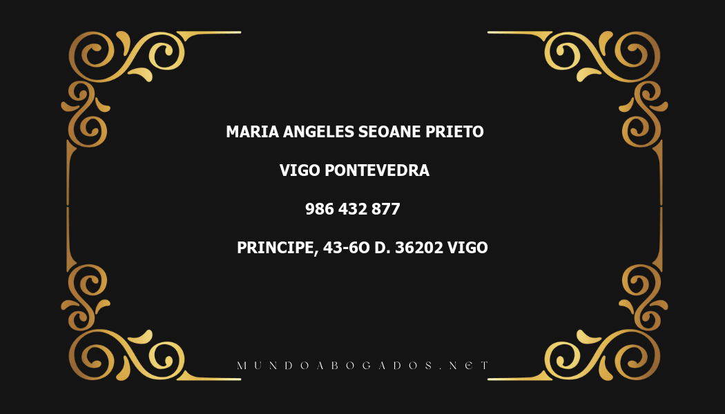 abogado Maria Angeles Seoane Prieto en la localidad de Vigo