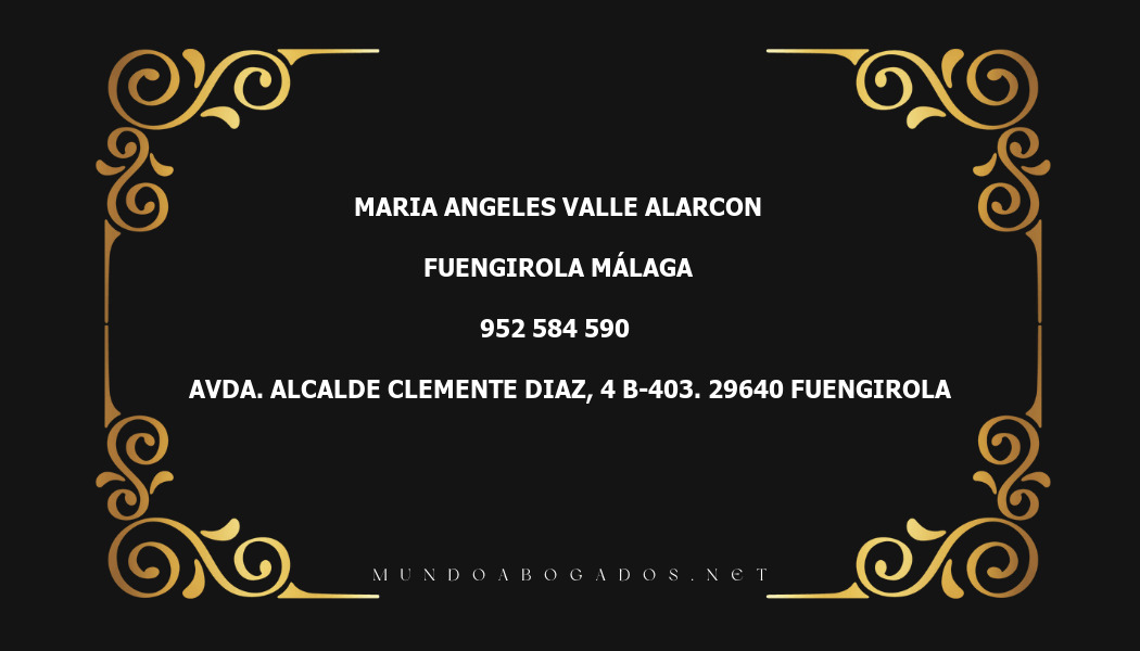 abogado Maria Angeles Valle Alarcon en la localidad de Fuengirola