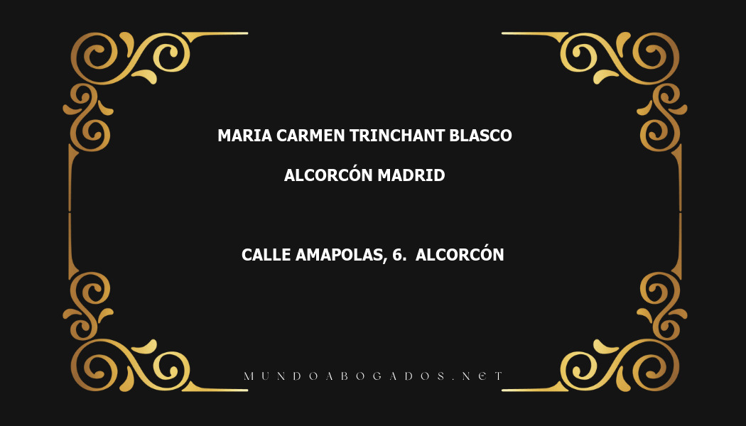 abogado Maria Carmen Trinchant Blasco en la localidad de Alcorcón