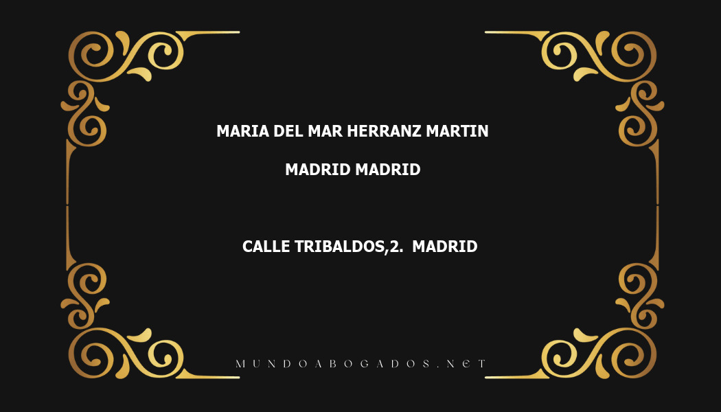 abogado Maria Del Mar Herranz Martin en la localidad de Madrid