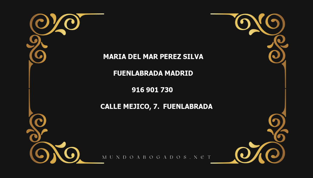 abogado Maria Del Mar Perez Silva en la localidad de Fuenlabrada