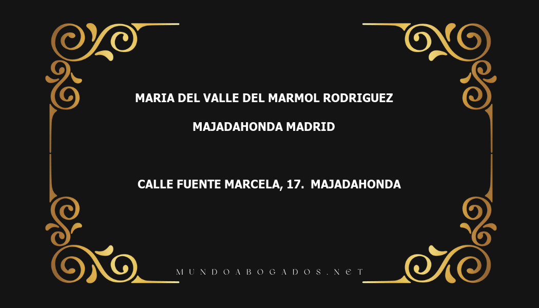 abogado Maria Del Valle Del Marmol Rodriguez en la localidad de Majadahonda